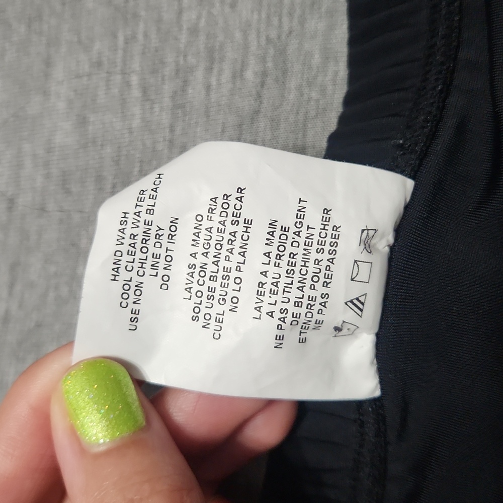 Aqua Green Black Ruffle-Hem Mermaid-Fit Modest Swimsuit Bottoms Swim Skort Skirt - Picture 15 of 15